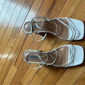 Steve Madden White Strappy Sandals